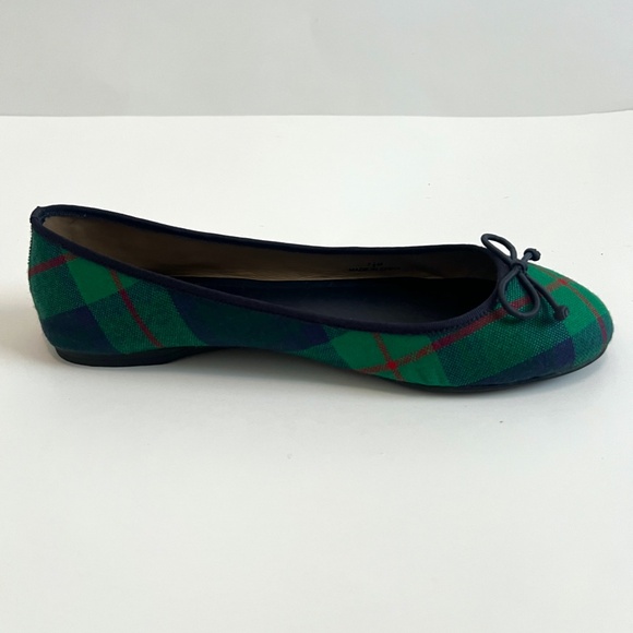 Talbots Green/Blue/Red Plaid Ballet Flats - Size 7.5M - Excellent Condition - Picture 7 of 11